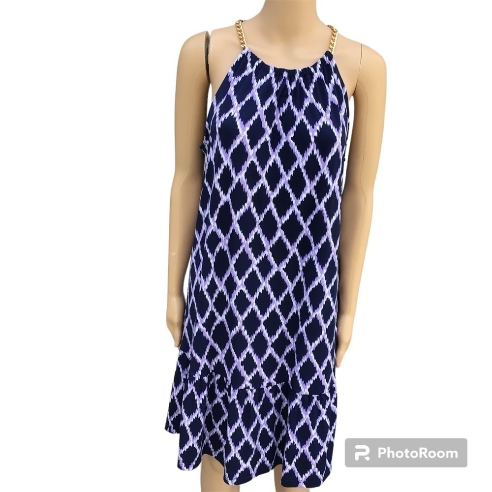 Michael Kors geometric halter dress